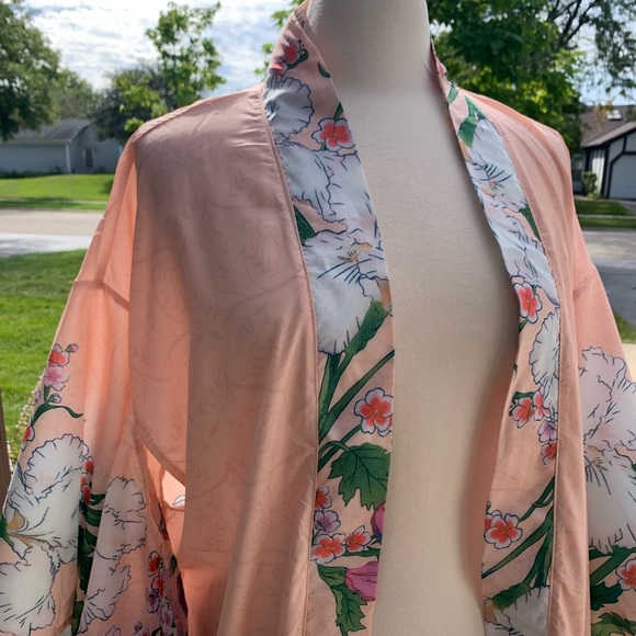 New Bohemian Mixed Print Kimono Duster Wrap Jacket - Picture 9 of 16